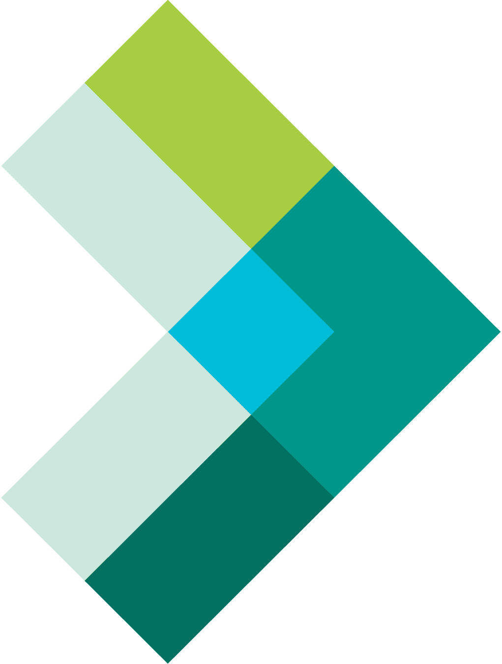 A stylized geometric arrow made up of overlapping chevron shapes in green, teal, and blue tones. Modern abstract logo with dynamic arrow design in multiple shades of green and blue.” A stylized geometric arrow made up of overlapping chevron shapes in green, teal, and blue tones. Modern abstract logo with dynamic arrow design in multiple shades of green and blue."