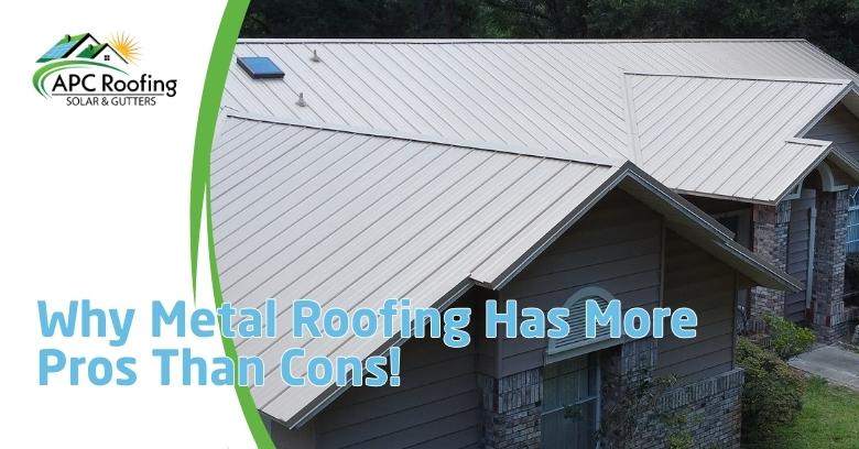 Metal roofing installation on a residential home by APC Roofing